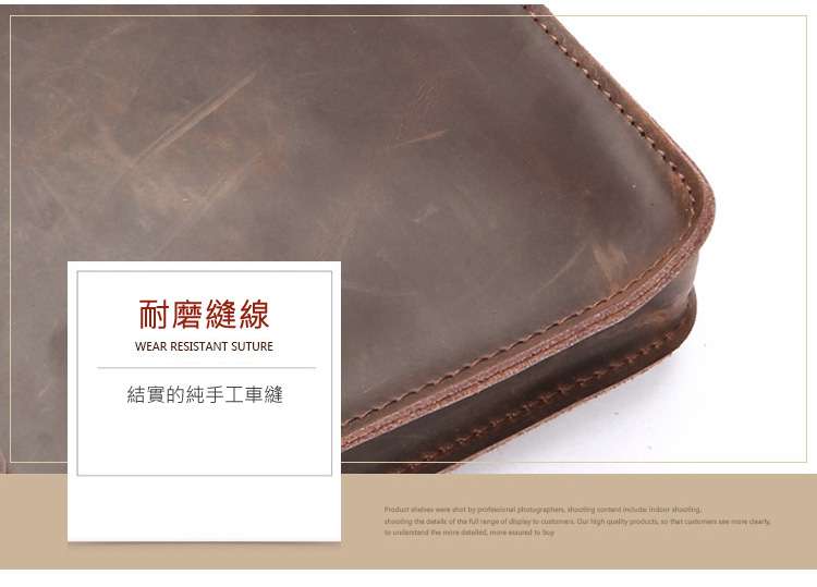 新款復古瘋馬皮手拿包 頭層牛皮男士公文包包 瘋牛皮IPAD包肩背斜背包 手包信封包 真皮包包