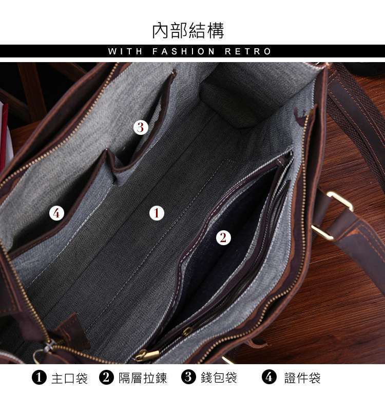 歐美瘋馬皮手提包 簡約復古商務包公事包 頭層牛皮公文包 真皮手提包 瘋牛皮斜背包 真皮包包