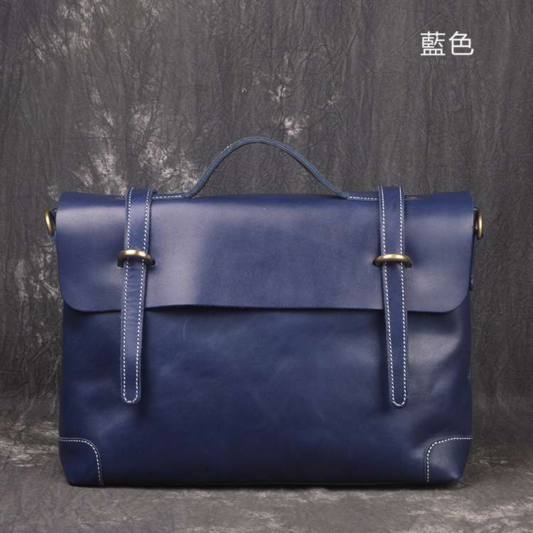 復古瘋馬皮復古男包 頭層牛皮公事包 真皮手提包 商務包包 瘋牛皮公文包筆電包 男士側背包 真皮包包