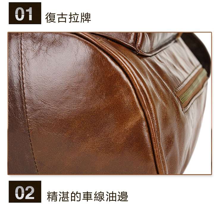 新款油蠟牛皮後背包 真皮男士雙肩包 韓版時尚旅行包 頭層牛皮雙肩後背包 真皮男包 真皮包包