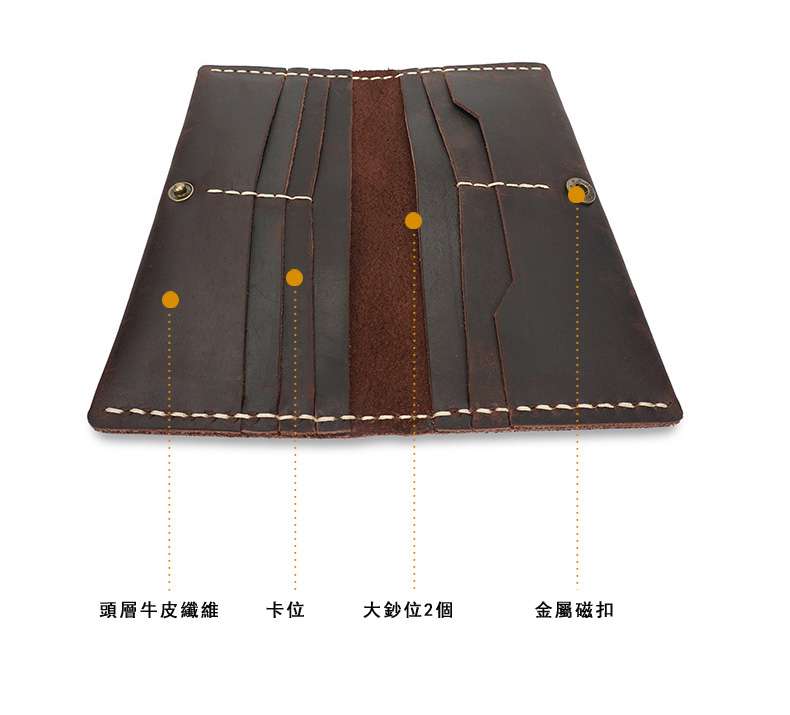 真皮手工長款式錢包 長款歐美復古錢包 豎款方型手拿包 頭層牛皮長款皮夾 真皮皮夾 真皮包包