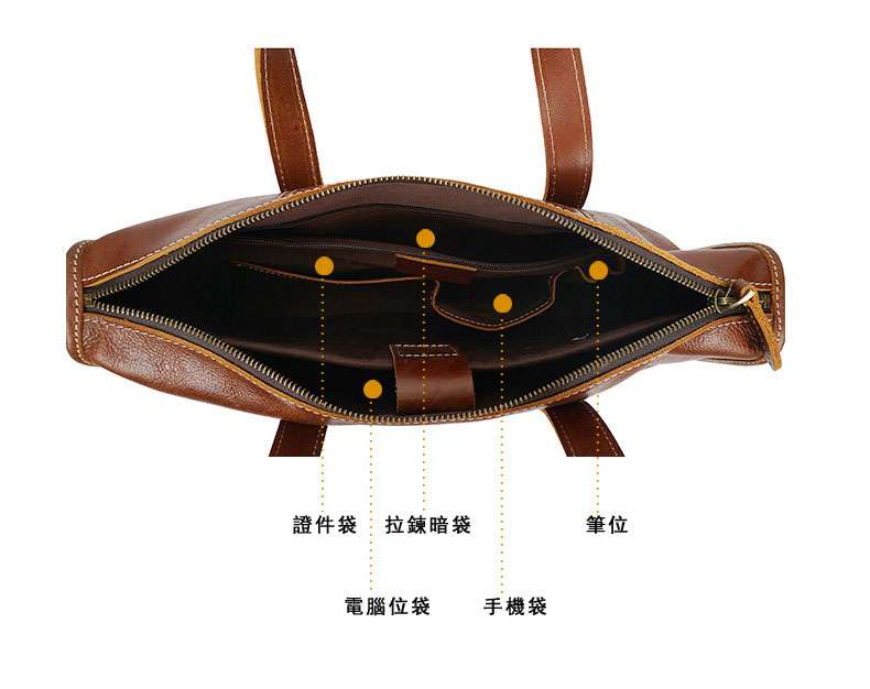 男士真皮公事包 休閑商務頭層牛皮手提包 男式復古斜挎包 真皮公文包 手提男包真皮包包