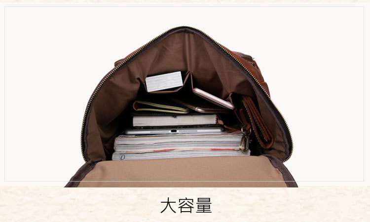 大容量戶外旅行包 頭層牛皮手提包 真皮雙肩後背包 多功能旅行背包 油蠟牛皮雙肩包 真皮包包