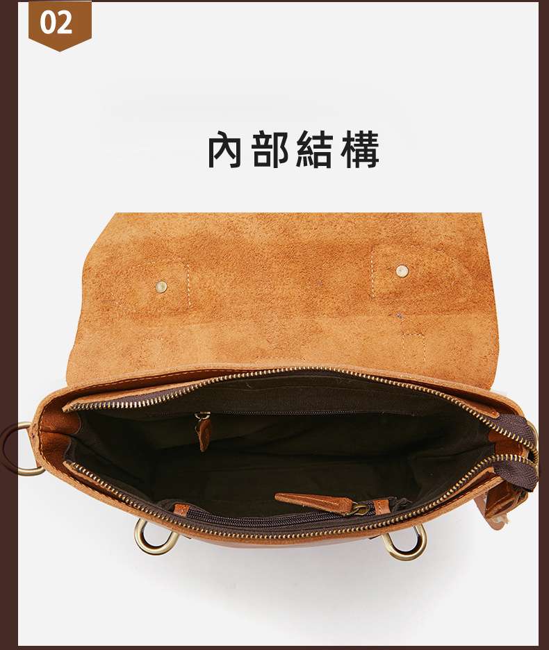 復古瘋馬皮手提包 豎款商務公事包 中性款男女通用款單肩背包 真皮斜挎包 真皮公文包 真皮包包