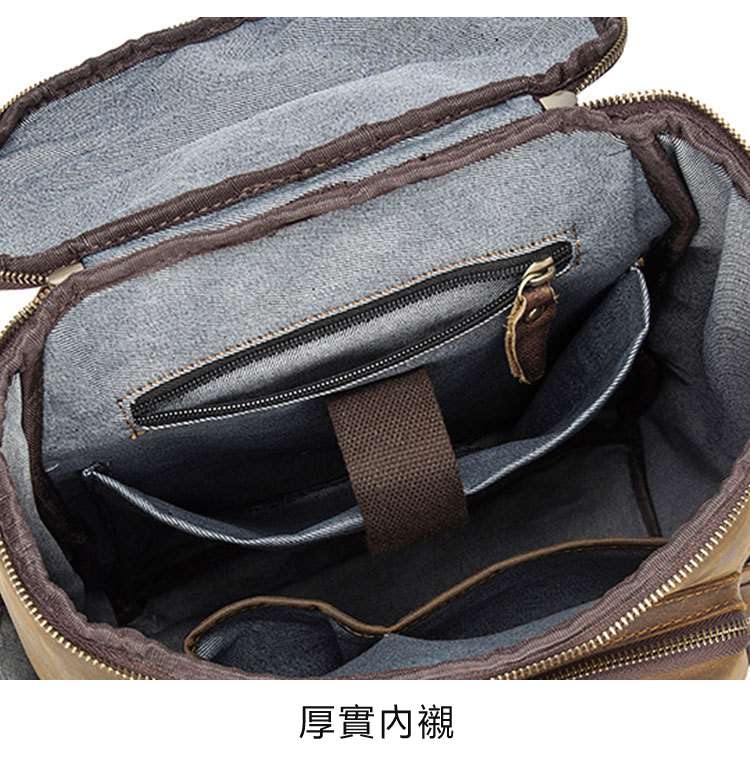 歐美大容量瘋馬皮雙肩後背包 真皮男包 頭層牛皮男士雙肩包 瘋牛皮行李包男式背包旅行包 真皮包包