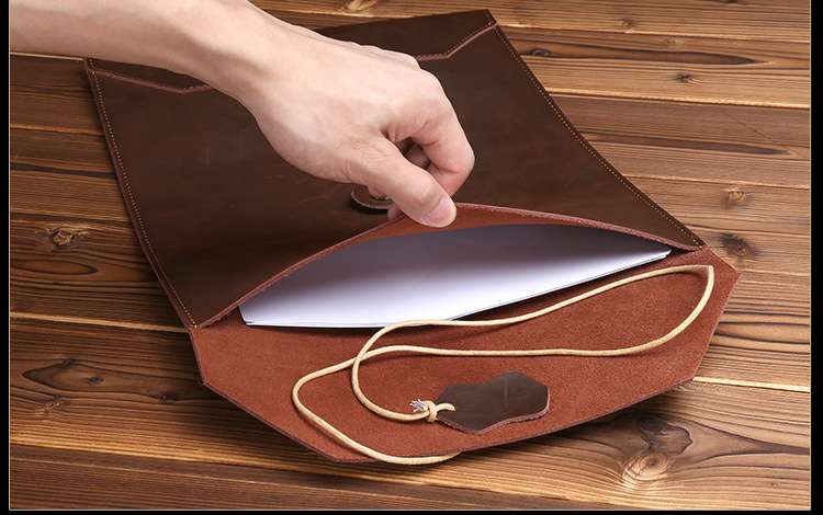 復古MacBook 電腦包 11寸12寸13寸15寸真皮筆記本筆電包 瘋牛皮保護套 MAC包包文件包 IPAD瘋馬皮信封包 真皮包包