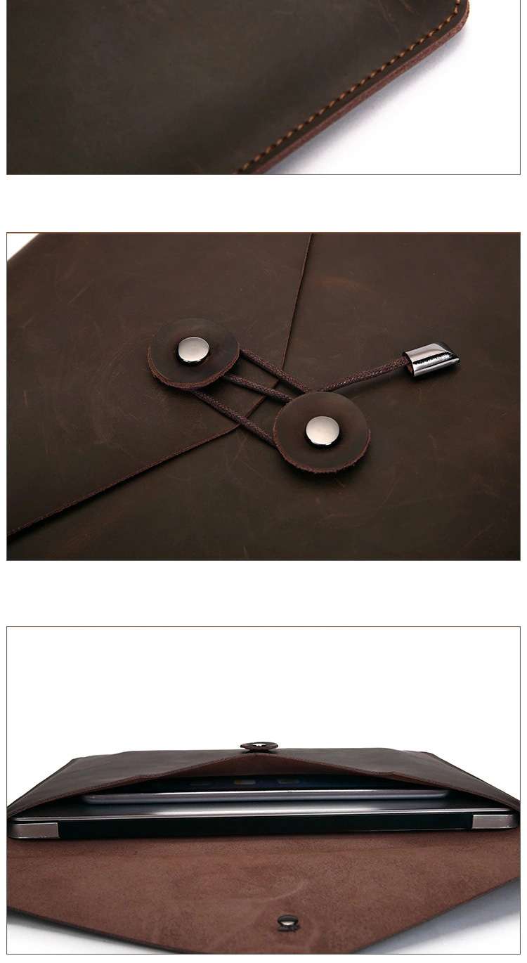 MacBook 電腦包12寸13寸15寸真皮筆電包 MAC包包文件包 IPAD包 內膽包 牛皮防震平板保護套 真皮包包