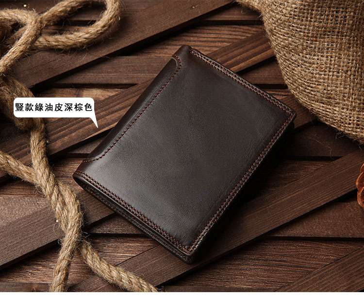 真皮男士錢包 牛皮錢夾 新款荔枝紋頭層牛皮皮夾 復古男士皮包手包 短款皮夾 真皮包包