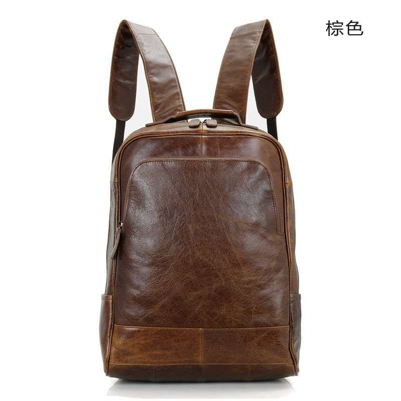 頭層牛皮雙肩後背包 男女油蠟牛皮後背包 學生書包電腦包 油蠟皮雙肩包 筆電包氣質包包 真皮包包