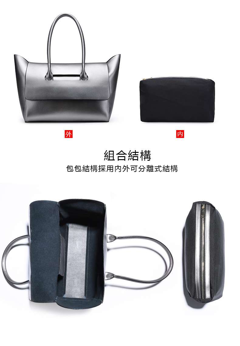 新款牛皮托特包 歐美風真皮女包 簡單大方手提包 牛皮子母包 女式大包包 柔軟單肩背包斜挎女士包 真皮包包