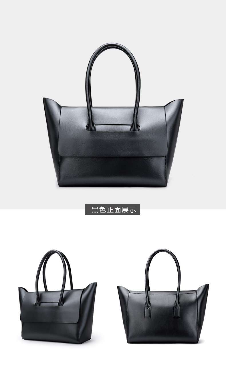 新款牛皮托特包 歐美風真皮女包 簡單大方手提包 牛皮子母包 女式大包包 柔軟單肩背包斜挎女士包 真皮包包