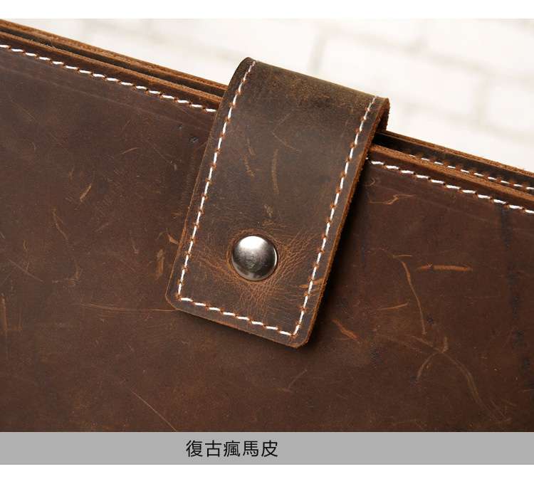頭層牛皮斜挎包 橫款方型公事包 瘋馬皮男士包包 瘋牛皮斜背包 復古休閑單肩包 真皮男包 真皮包包