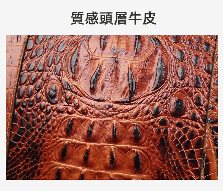 女士鱷魚紋包包 復古時尚牛皮手提包 歐美鱷魚紋頭層牛皮女式包包 真皮肩背包側背包 真皮包包