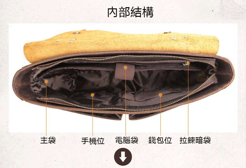 新款復古頭層牛皮手提包 真皮男士公文包 英倫學院郵差包 戶外休閑瘋馬皮單肩背包斜挎包