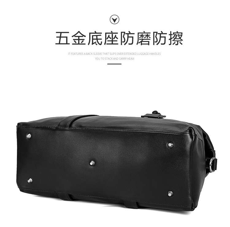 新款頭層納帕牛皮旅行包 真皮休閑超酷旅行手袋 黑色經典納帕皮旅行袋行李包 包包
