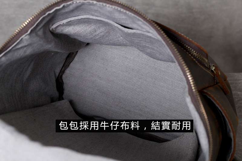 復古瘋馬皮後背包 頭層牛皮雙肩包 男女真皮旅行背包 手工頭層牛皮百搭包包 真皮包包