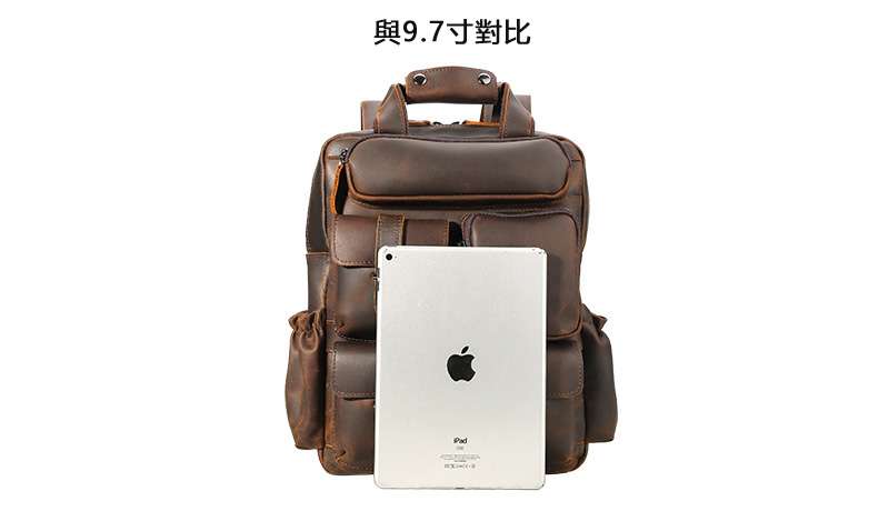 瘋馬皮後背包 頭層牛皮雙肩背包 歐美旅行背包 真皮雙肩包 商務筆電包登山背包 真皮男包 牛皮包包