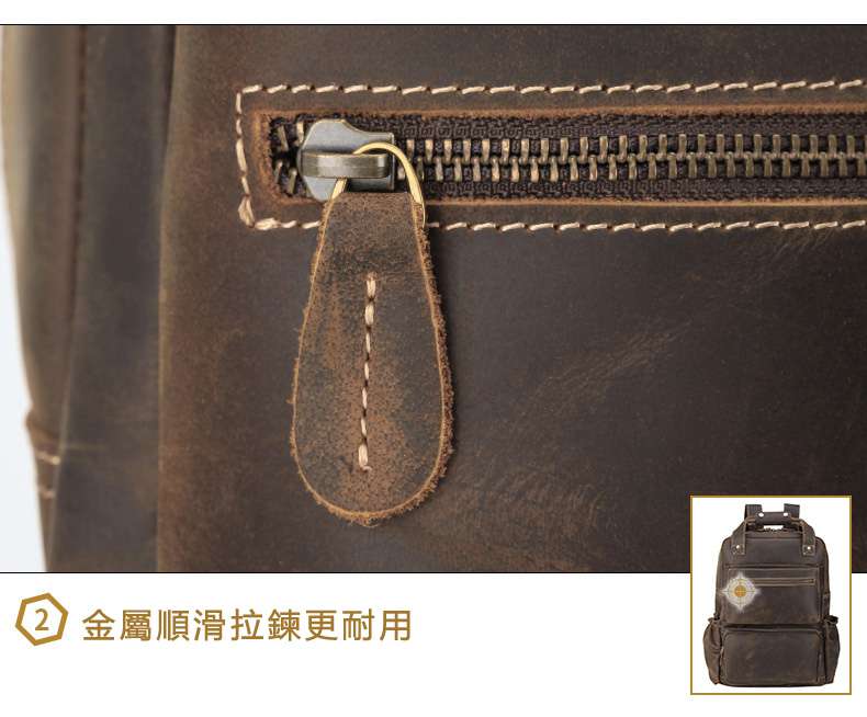 新款瘋馬皮後背包 真皮男士雙肩包 大容量復古旅行背包 頭層牛皮筆電包 男式商務電腦包 真皮男包 包包