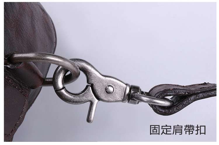 植鞣牛皮旅行包 男士手提包 多功能斜挎單肩包 男式包包休閒時尚復古真皮男包 
