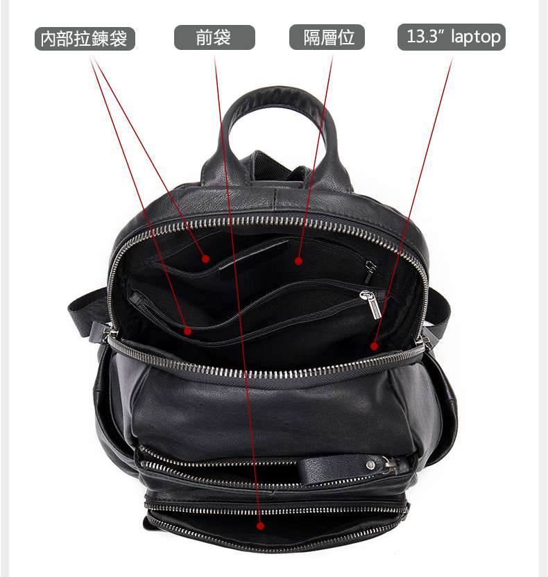 真皮雙肩後背包 新款清新甜美旅行包 時尚頭層牛皮百搭女式背包 學生書包