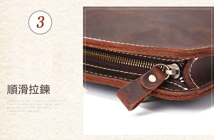 新款復古風格瘋馬皮手包 單肩斜挎包男女式小包 真皮手拿包 頭層牛皮IPAD包包