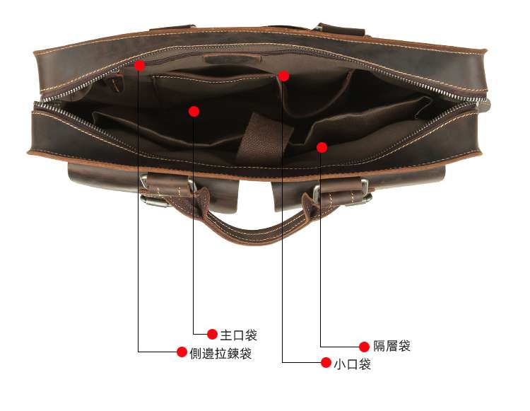新款復古男士公文包 真皮男包 商務15.6寸手提電腦包 多功能單肩包男 真皮包包
