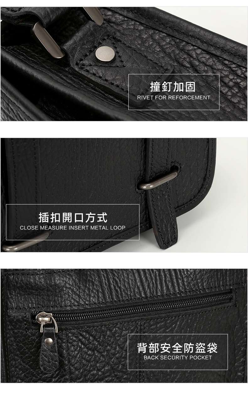 新款商務休閒男包 頭層牛皮男士單肩包 樹皮紋斜挎包 真皮包包 簡約時尚斜背包