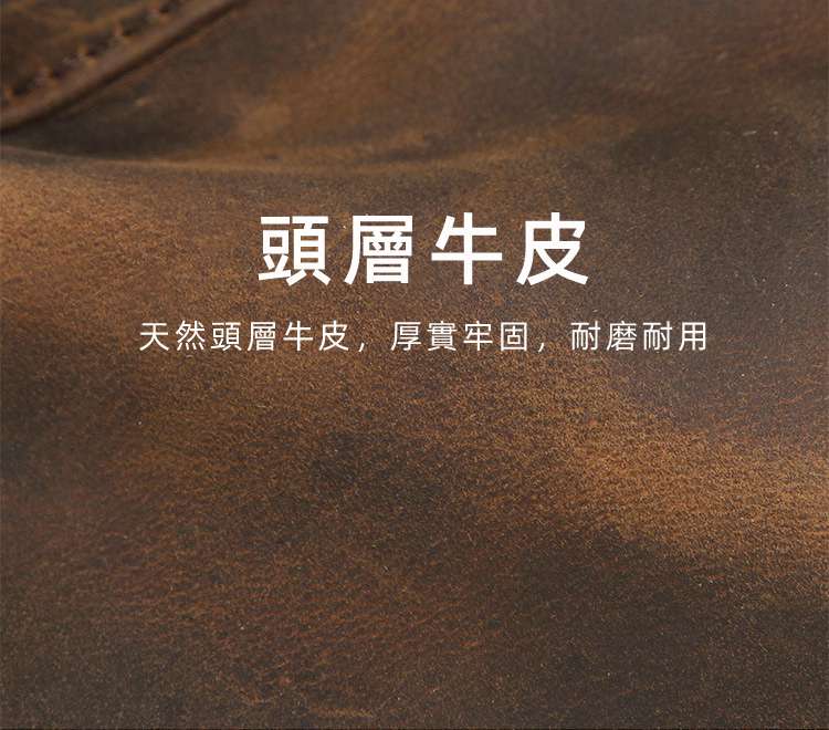 復古17吋電腦包 大容量旅行包 真皮男士公文包 頭層瘋馬皮手提包 單肩斜跨商務筆電包手袋 包包