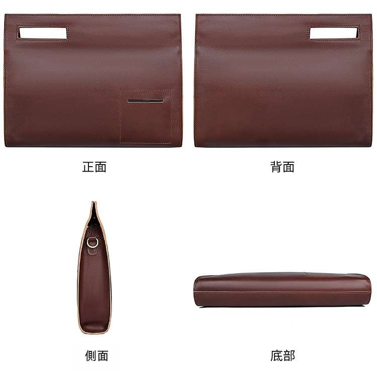 復古文件包 頭層牛皮手拿包 瘋馬皮男包 真皮斜跨包手拎包 皮夾 包包