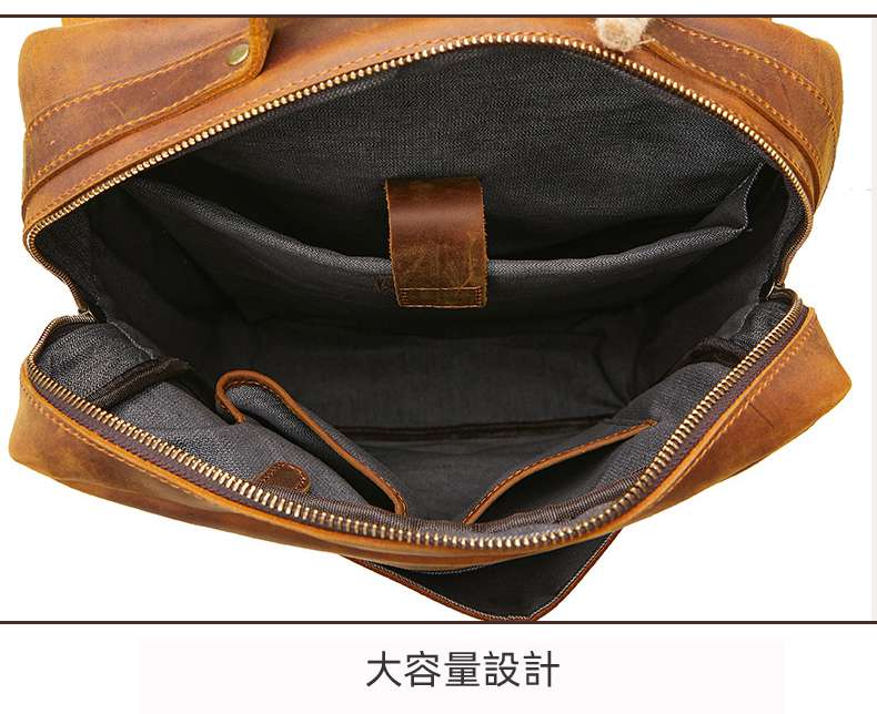 復古瘋馬皮雙肩包 頭層牛皮後背包 真皮雙肩背包 學生書包筆電包 戶外電腦背包 真皮包包