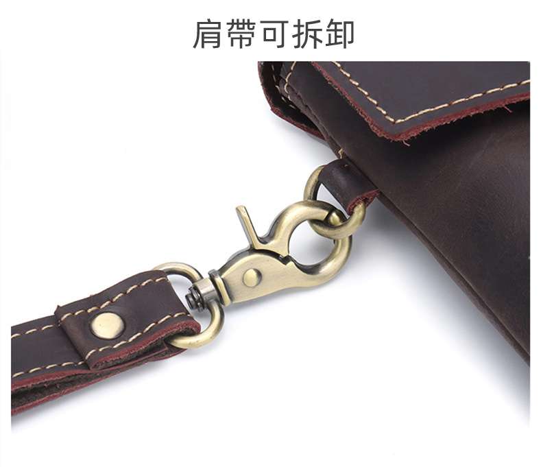 復古手拿包 真皮男式手抓包 休閒男士手包 頭層瘋馬牛皮商務腋下夾包真皮包包