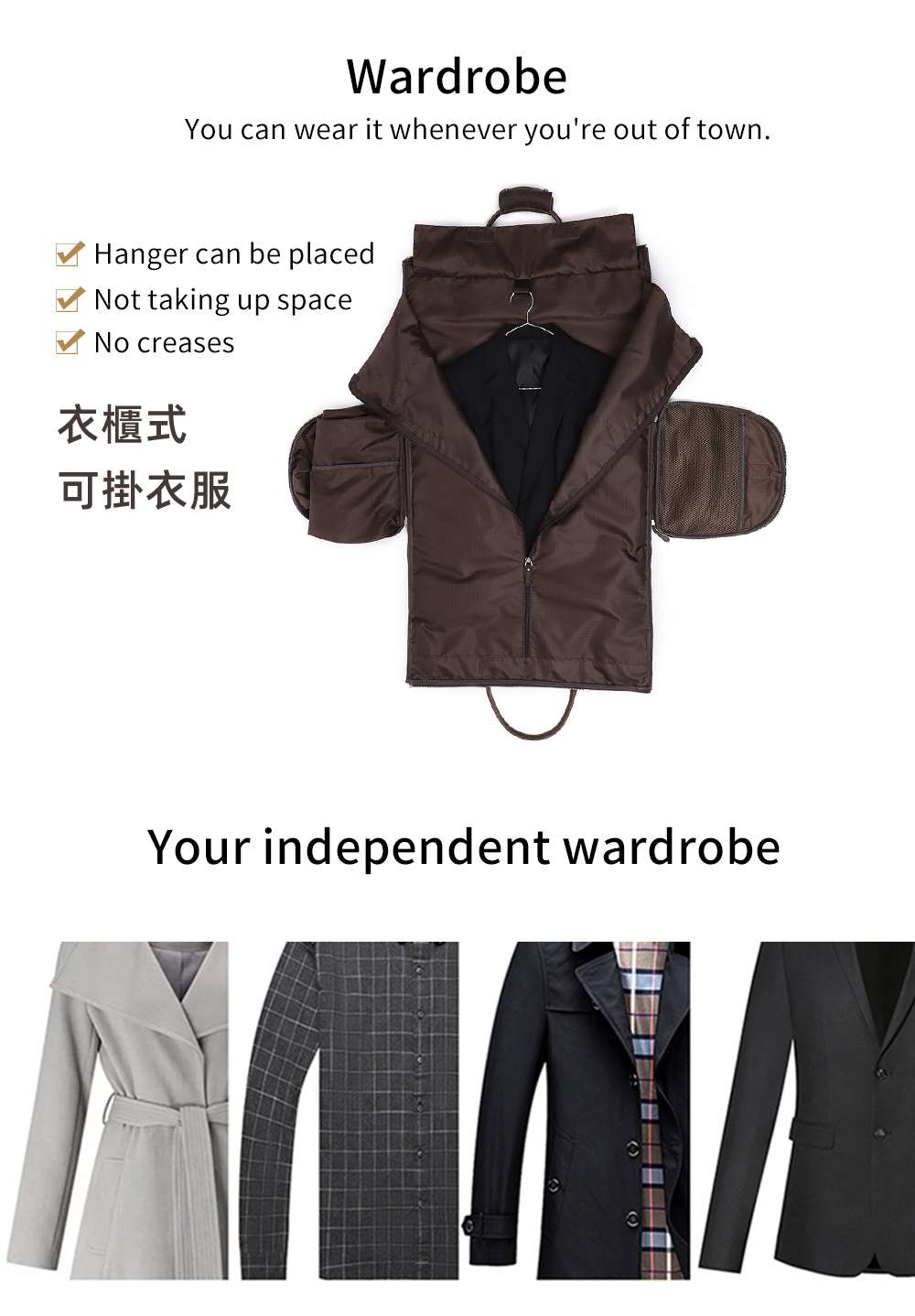 多功能摺疊西裝收納包 手提旅行包 幹濕分離健身包 獨立鞋位行李袋 瘋馬皮復古旅行手袋 真皮包包