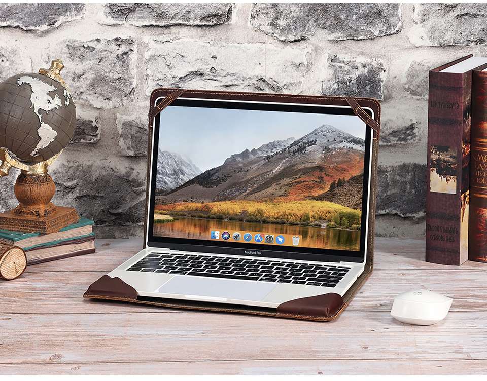 電腦保護套 13.3英寸MacBookPro/Air真皮電腦包 筆電保護套 瘋馬皮復古包包 真皮包包