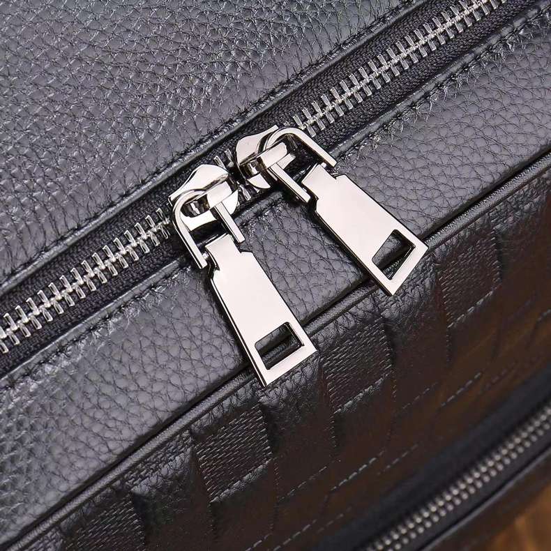 男款棋盤格多功能後背包 商務雙肩包 時尚休閒大容量後背包真皮背包 壓花格紋電腦包 真皮包包