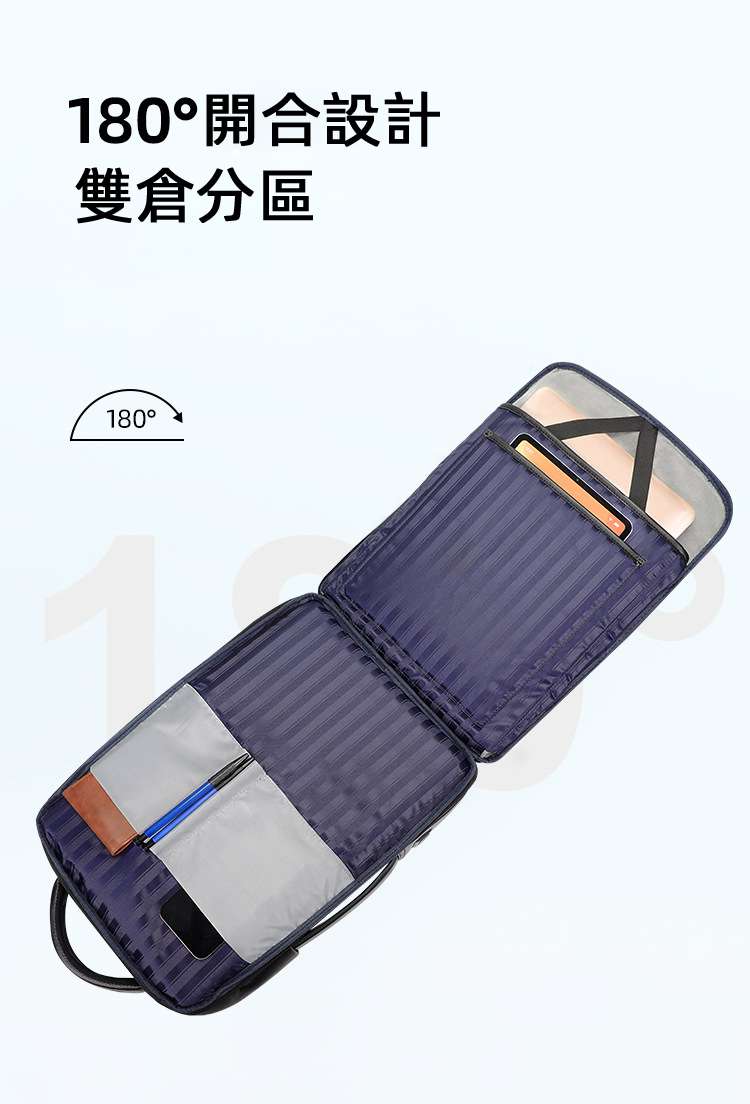 180°開合設計箱包 可掛行李箱 多功能後背包 大容量旅行背包筆電包 真皮商務雙肩包 頭層牛皮15.6吋電腦包 真皮包包