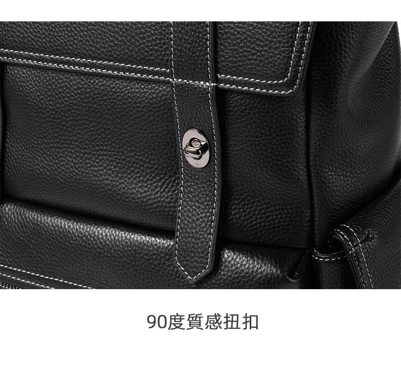 真皮後背包 休閒多功能電腦雙肩背包 韓版頭層牛皮包包 商務15.6吋電腦背包旅行包 真皮包包