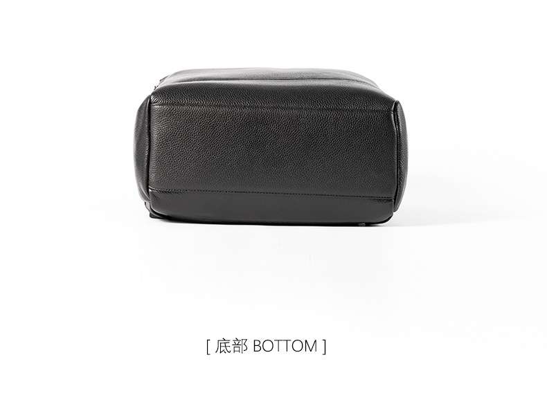 荔枝紋頭層牛皮後背包 男士雙肩背包 簡約時尚牛皮雙肩包 大容量商務電腦背包真皮男包 學生書包 真皮包包