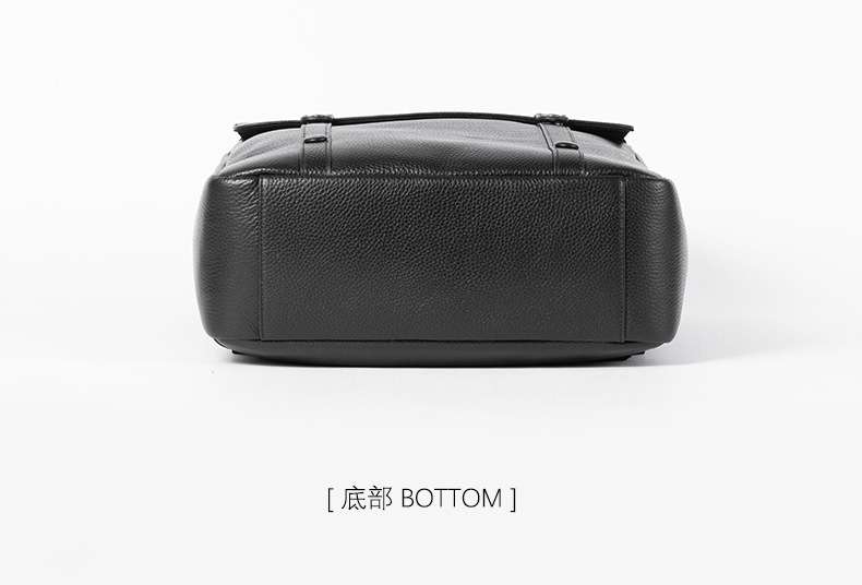 荔枝紋雙肩包 大容量後背包 真皮男士雙肩背包 簡約時尚商務休閒可掛行李箱旅行背包包  真皮包包