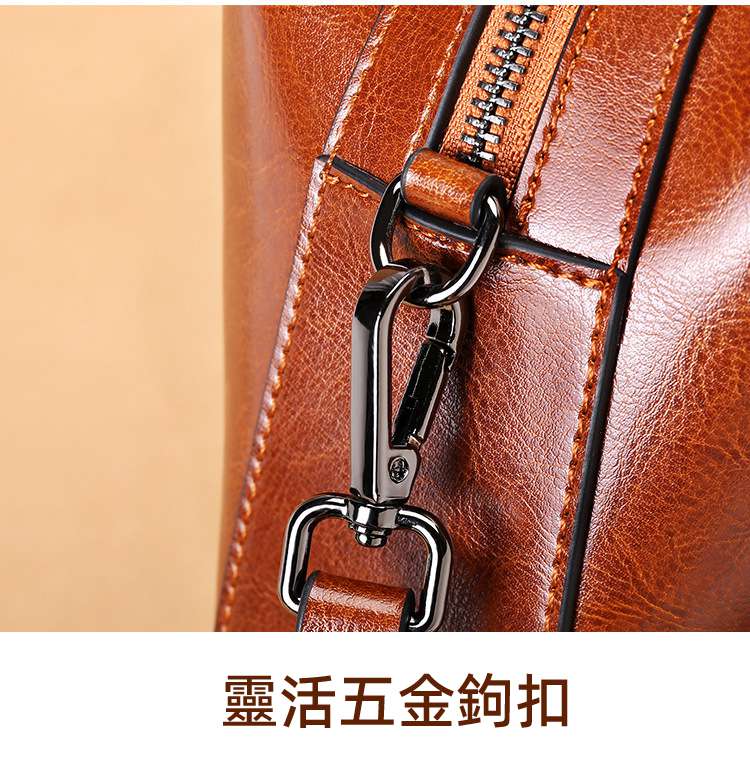 油蠟牛皮流蘇包 真皮斜跨包 頭層牛皮女包 新款時尚單肩背包水桶包 女士小包包 側背包 真皮包包