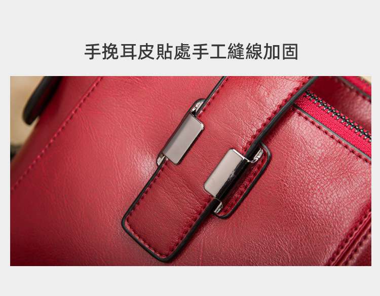 歐美時尚油蠟牛皮手提包 真皮女包 簡約手提手袋大包包  牛皮斜挎包肩背包斜背包側背包 真皮包包
