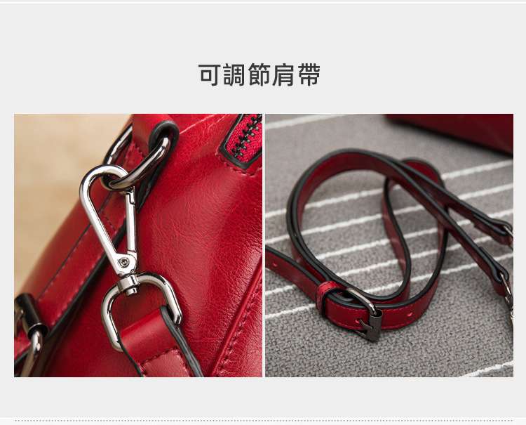 歐美時尚油蠟牛皮手提包 真皮女包 簡約手提手袋大包包  牛皮斜挎包肩背包斜背包側背包 真皮包包