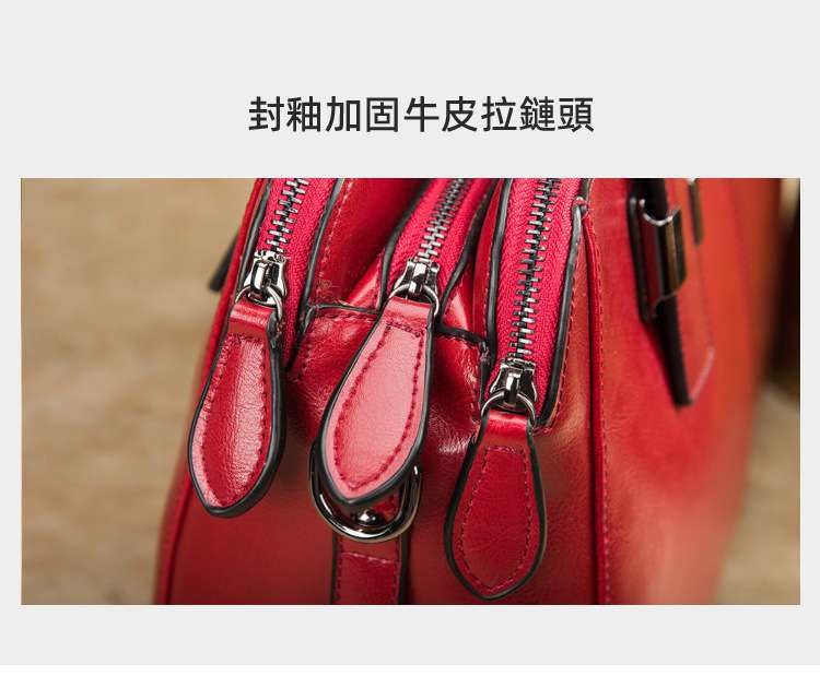 歐美時尚油蠟牛皮手提包 真皮女包 簡約手提手袋大包包  牛皮斜挎包肩背包斜背包側背包 真皮包包