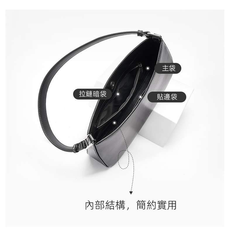 高級感小眾設計法棍包 真皮女包 新款時尚腋下包 牛皮單肩包女士托特包時尚背包 真皮包包