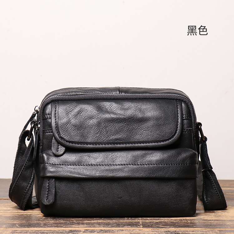 磨砂皮男士斜背包 真皮單肩背包 復古斜挎包 大容量牛皮ipad包包小方包 男款側背包 真皮包包