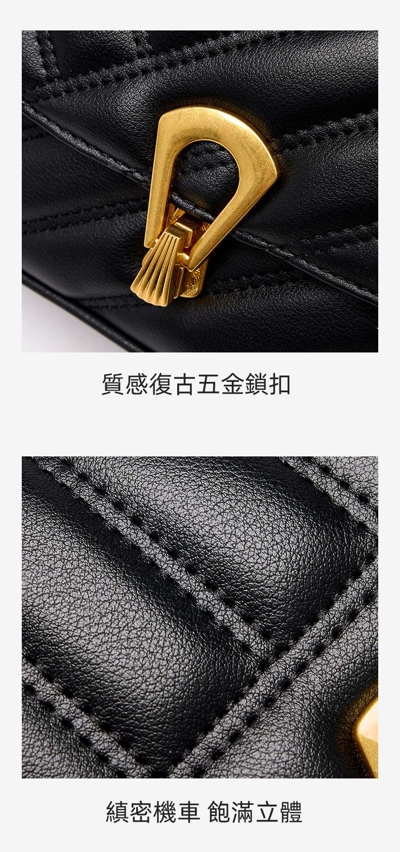 小香風鏈條包斜挎包 輕奢真皮腋下包 迷你小包包女包 小金球小圓包 包蓋式菱格包  真皮包包