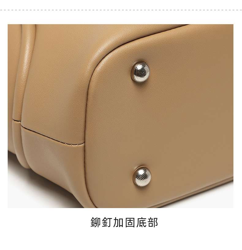 質感大容量托特包 新款真皮購物手袋 小眾設計單肩背包手提包 通勤女包腋下包高級感包包  真皮包包