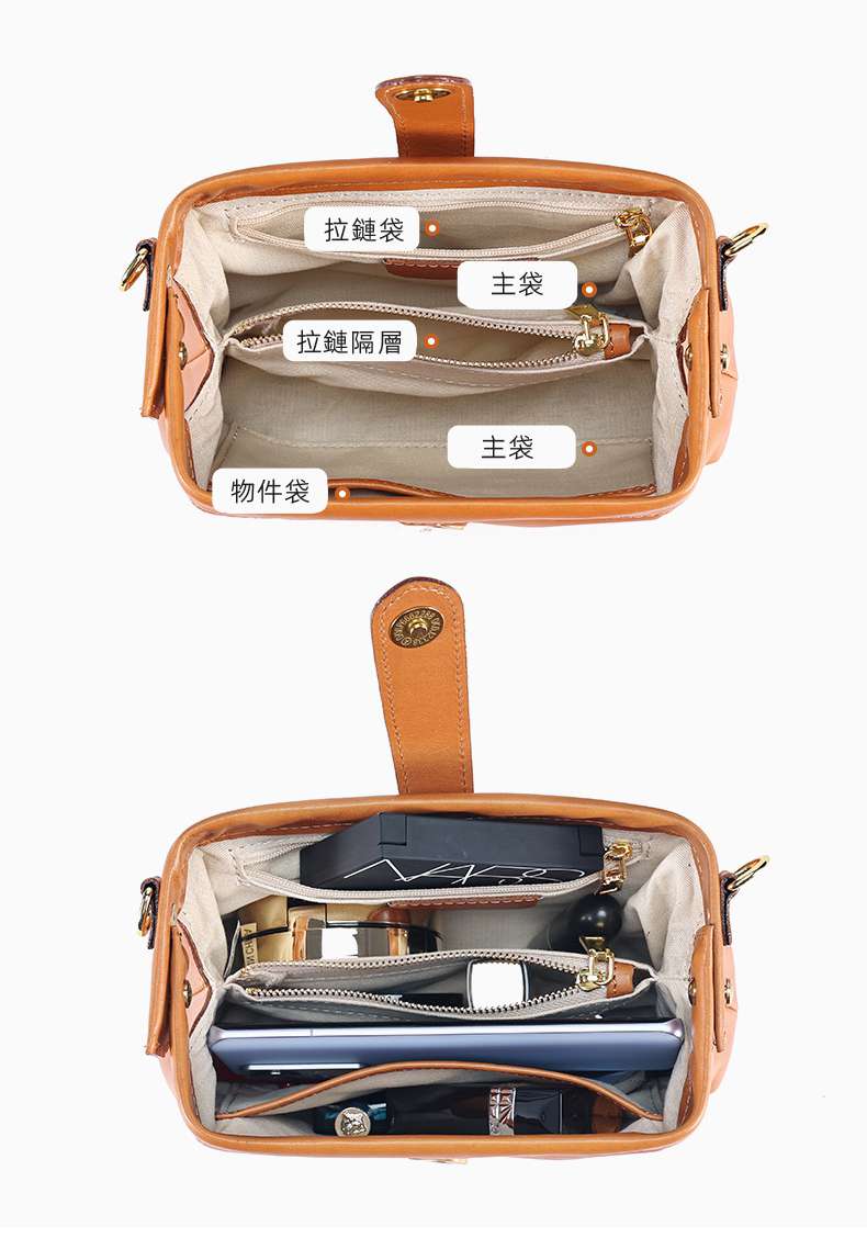 真皮單肩包醫生包 小眾高級感女包斜背包 頭層牛皮小方包 復古女式真皮包包植鞣皮斜跨包 真皮包包