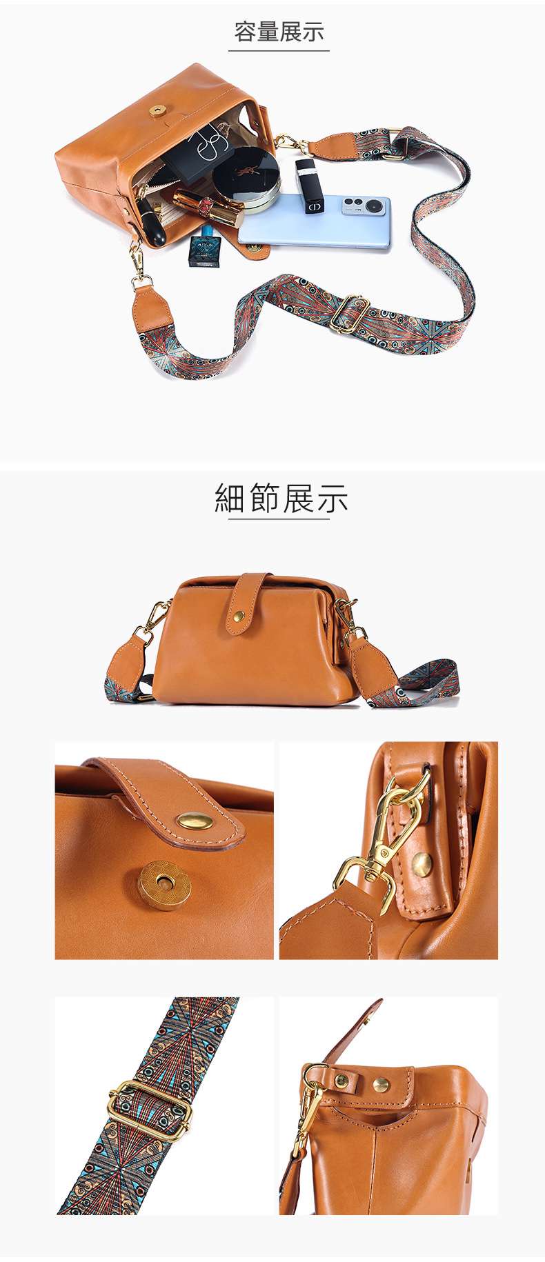 真皮單肩包醫生包 小眾高級感女包斜背包 頭層牛皮小方包 復古女式真皮包包植鞣皮斜跨包 真皮包包