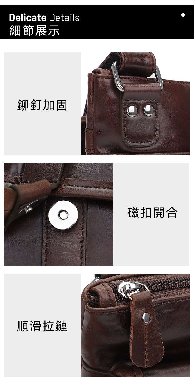 復古真皮斜挎包 頭層牛皮男包 11吋ipad包 防水斜背包休閑單肩包側背包 真皮包包
