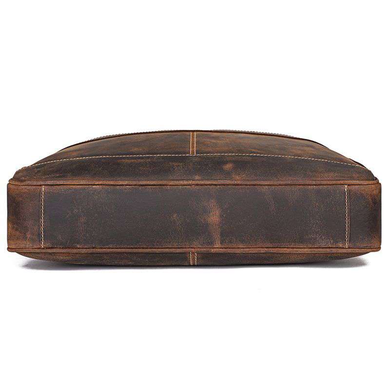 歐美復古真皮男包 頭層瘋馬皮公事包 男士手提包單肩背包斜挎包 商務公文包斜背包手袋  真皮包包